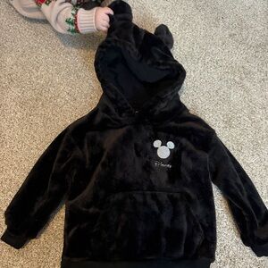 Disney Kids H&M Hoodie Black Soft Size 4 Toddler Girl velvet